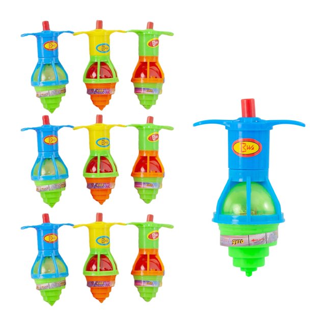 10 Peonzas Luminosas Para Niños Con Luz Intermitente Y Bolsas De Regalo