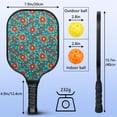 thumbnail image 4 of Pickleball Paddles Set,Pioneer Flower Floral Print Pattern Fiberglass Surface Pickleball Racket Set with 2 Indoor Outdoor Pickleball Balls and Pickleball Bag,Pickle-ball Equipment, 4 of 6