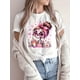 thumbnail image 1 of Halloween T-shirt - Skeleton with Bowknot, Glasses, and Heart Pattern - Breathable Print, Round Neck, Casual Short Sleeve T-Shirt for Women - All-Season Knit Fabric, Color Block Detail, Pullover Styl, 1 of 6