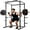 All Black, variant on Small Frame Squat Cage Power Cage, Squat Rack for Home Gym, 1100LB Capacity Power Rack with Pull-Up Bar, Adjustable Safety Bars, Strength Training for Home Gym