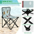 thumbnail image 4 of 600D Oxford Camping Chair Portable Foldable Chair Supports 220 lbs for Picnic, Fishing, Backpacking Gifts and Birds, 4 of 8