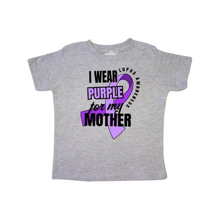 

Inktastic I Wear Purple For My Mother Lupus Awareness Gift Toddler Boy or Toddler Girl T-Shirt