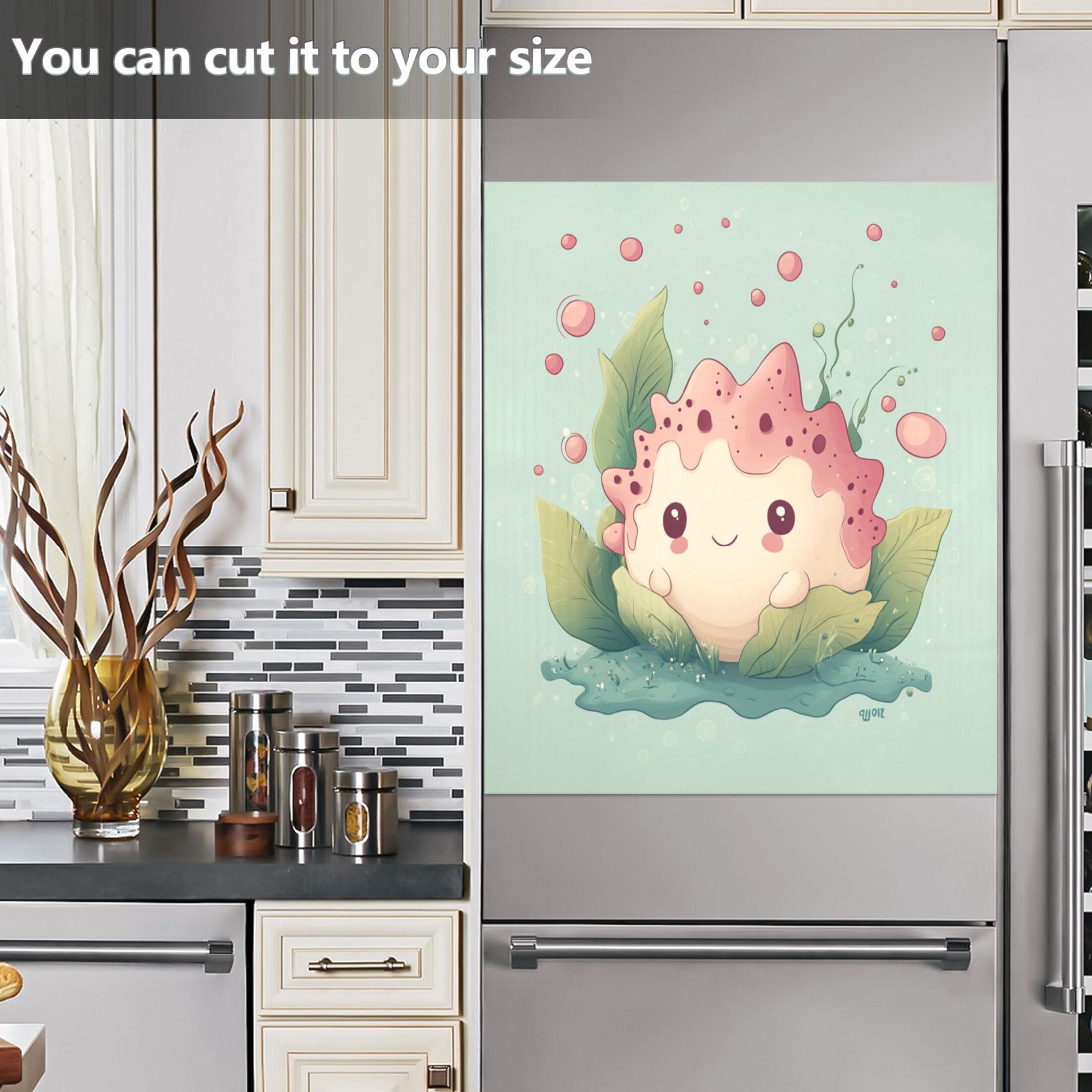 Dishwasher Magnetic Sticker 23x26 Inch Refrigerator Magnetic Sticker Washing Machine Magnetic Sticker Kitchen Panel Magnetic Sticker Home Decor Lovely Cartoon Hedgehog