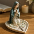 thumbnail image 5 of Virgin Mary Rosary Holder Rosary Stand Home Decor Elegant Keepsake For Necklace & Rings Home Decor Resin Statue With Detailed Craf, 5 of 12