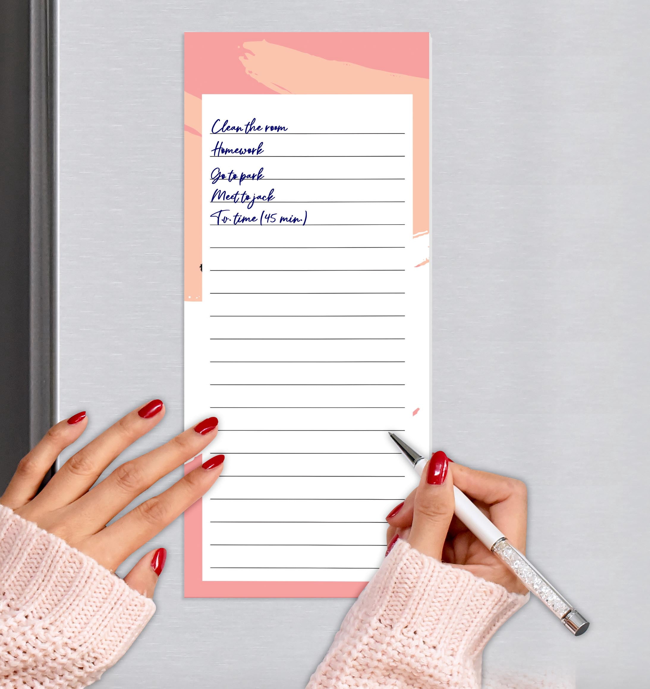 Inkdotpot Pack of 3 Magnetic Fridge To-Do List Notepads- Magnetic Memo Pads For Refrigerator-(50 Sheets Each)-J6