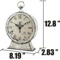 thumbnail image 3 of Stonebriar Large 12 Inch Decorative Battery Operated Table Top Clock with Roman Numerals and Antique Finish, 12", Worn White, 3 of 4