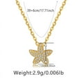 thumbnail image 1 of Zhuge Collar con colgante hecho a mano, diseño de estrellas, con colgante de circonita (oro), 1 of 2