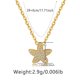 thumbnail image 1 of Zhuge Collar con colgante hecho a mano, diseño de estrellas, con colgante de circonita (oro), 1 of 2