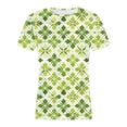 thumbnail image 4 of larppty Women's St Patrick's Day T-Shirt Shamrock Clover Irish Tops Casual Short Sleeve Tees Workout Holiday Tunic Tops (AG, M), 4 of 4