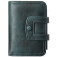 thumbnail image 1 of Cartera pequeña de cuero para mujer, monedero pequeño con cremallera, tarjetero con compartimento para monedas y protección RFID, 1 of 5