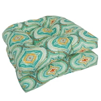 Blazing Needles Outdoor Rounded Back Chair Cushion, 19" x 19", Tyngsboro Opal 2 Count