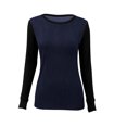 thumbnail image 7 of hotojiny Workout Shirts for Women Color Block Ribbed Knit Long Sleeve Work Tops Breathable Slim Fit Crewneck Basic Tee with Thumb Hole, 7 of 7