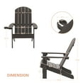 thumbnail image 2 of ACEGOSES 1 Pcs Outdoor Patio Adirondack Chair with Cup-holder for Garden, Lawn Yard and Beach,Brown, 2 of 9