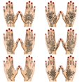 thumbnail image 1 of Kit de pegatinas de tatuajes temporales, pegatinas de henna negras, tatuajes falsos removibles impermeables para mujeres, fiestas, festivales de playa, 1 of 2
