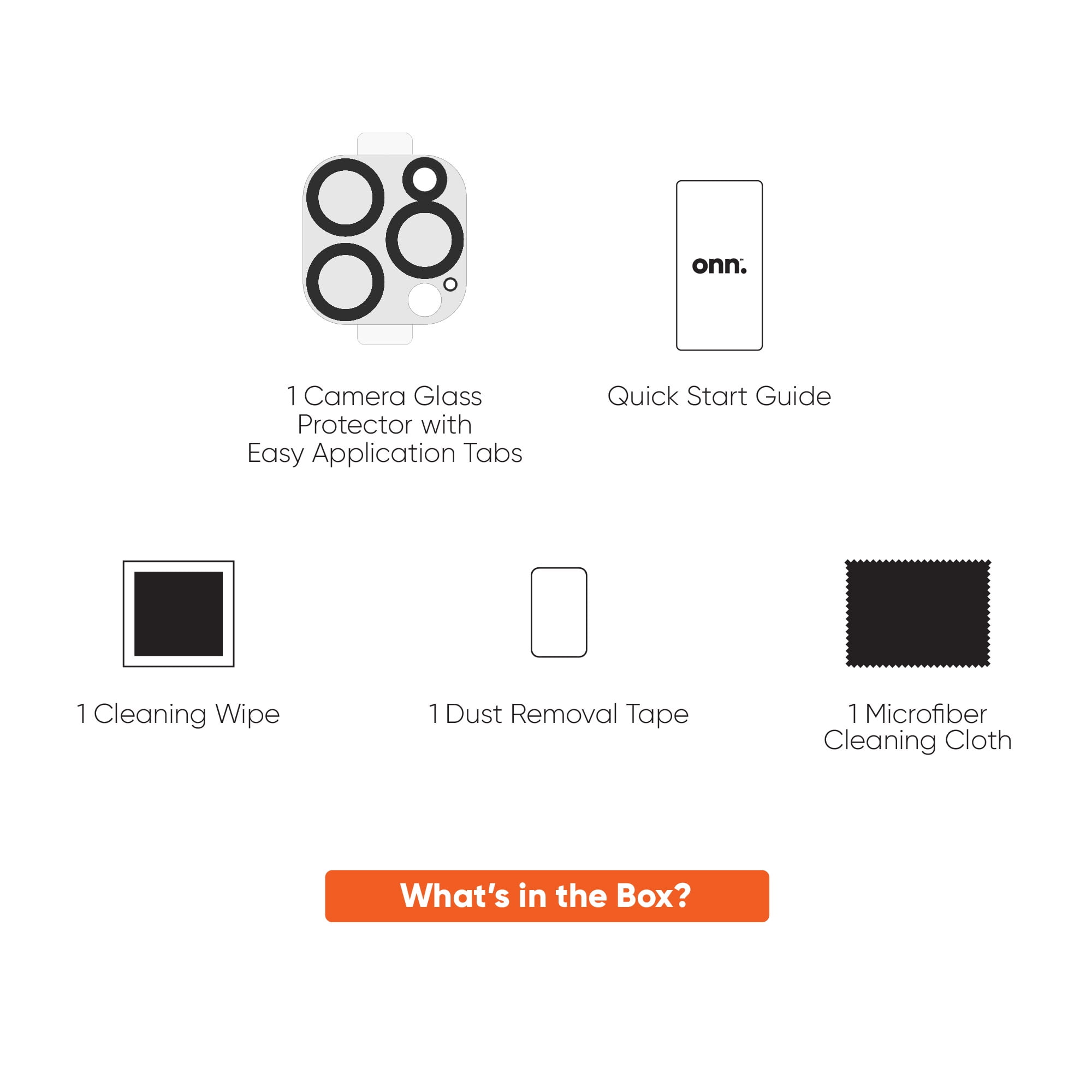 onn. Camera Glass Protector for iPhone 15 Pro Max
