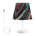 thumbnail image 7 of Yayeee Mini Table Lamp 10.8" Dimmable with Fabric Shade 3 Color Temperatures, Abstract Stripes, 7 of 7