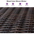 thumbnail image 3 of PURPLE LEAF Patio Chaise Lounge Chair Set of 2 Wicker Tanning Outdoor Pool Adjustable Recliner Chair for Outside Beach Poolside Sunbathing Lounger，Dark Brown, 3 of 9
