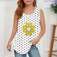 thumbnail image 2 of Taqqpue Girls Tank Tops Kids Summer Crewneck Neck Sleeveless Shirts Casual Cute Floral Printed T Shirts 5-14 Years, 2 of 6