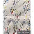 thumbnail image 6 of Colorful Birds Linen Curtain Valance for Bedroom/Bathroom/Kitchen/Office/Living/Dining Room Window,Rustic Froest Tree Branch Farmhouse Pocket Topper Drapes Decorative Cafe Drapery Panel 42"x12", 6 of 6