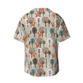 thumbnail image 2 of Xecao offers the Squirrels and Trees for Men's Casual Short-sleeved Shirt, a button-up collared shirt with a pocket, perfect for beach vacations and yacht travel in the X-Large size., 2 of 7