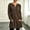 Coffee, variant on Women's Casual Long Sleeve Sweater Dress Half Zip Ribbed Knit Tunic Top Fasion V Neck Loose Fit Longline Shirts