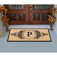 thumbnail image 4 of A1HC 30"x60" Natural Coir & Rubber Floral Monogrammed Door Mat, Thick Durable Heavy Duty Welcome Mat for Front Door, 4 of 7