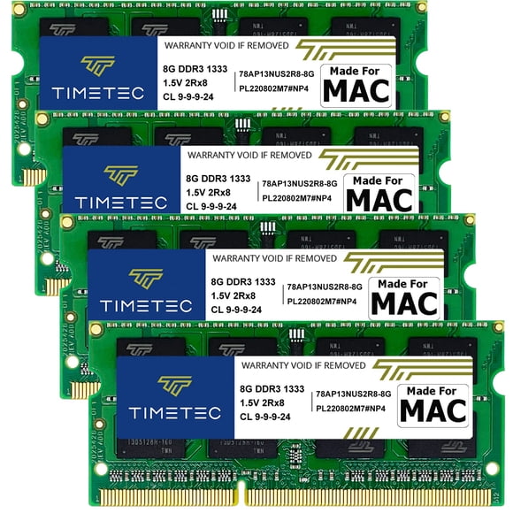 Memoria Timetec 32 GB DDR3 1333 MHz SODIMM para Apple iMac