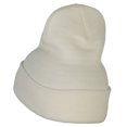 thumbnail image 2 of Pug Dog Head Embroidered Long Knitted Beanie - White OSFM, 2 of 5