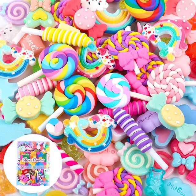 90 piezas de material de dibujos animados de comida simulada, accesorios de funda de teléfono móvil de crema DIY, accesorios de bricolaje, comida mezclada