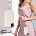 thumbnail image 7 of Wallet Case for Apple iPhone XS Max, with Crossbody Shoulder Strap & Hand Wrist Cards Holder Zipper Pocket Stand Feature Full Protective Shockpoof Phone Case for iPhone XS Max, White, 7 of 7