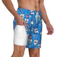 thumbnail image 2 of Kdxio Gnomes In Usa Print Men'S Swim Trunks With Compression Liner 7 Inch Inseam Quick Dry Swim Shorts, 2 of 7