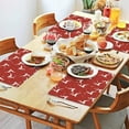 thumbnail image 2 of Christmas Table Mats 12x17 Inch Set of 4, Waterproof Plastic Placemats - Winter Snowflake & Deer Scene for Kitchen Dining Party Celebration, 2 of 6