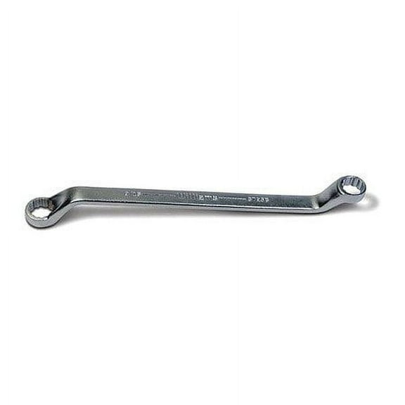 5/8" x 11/16" Double Head 60° Offset Box End Wrench - 12 Point SUPERTORQUE™ Box Ends. Satin Chrome Finish. Williams® USA # JHW8727A