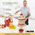 thumbnail image 2 of Biltek Fruit Press For Wine, Apple Cider Press, Heavy-Duty Build For Maximum Juice Extraction, Wood Basket Wine Press with Handle, Fruit Wine Press, Grape Press With Large Capacity, 4.75-Gal (18-L), 2 of 7