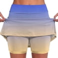 thumbnail image 2 of FUZHIQ Women Activewear Skorts Pockets Running Yoga Shorts Elastic Waist Women Tennis Skirts Inner Shorts Regular Fit,L, 2 of 6