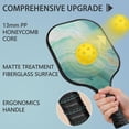 thumbnail image 4 of Pickleball Paddles Set Of 1, Fiberglass Surface, Turquoise Marble Pattern, 1 Paddle, 2 Balls & Bag, 4 of 5