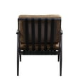 thumbnail image 3 of Anzan Accent Chair in Berham Chestnut Top Grain Leather & Matt Iron Finish, 3 of 8
