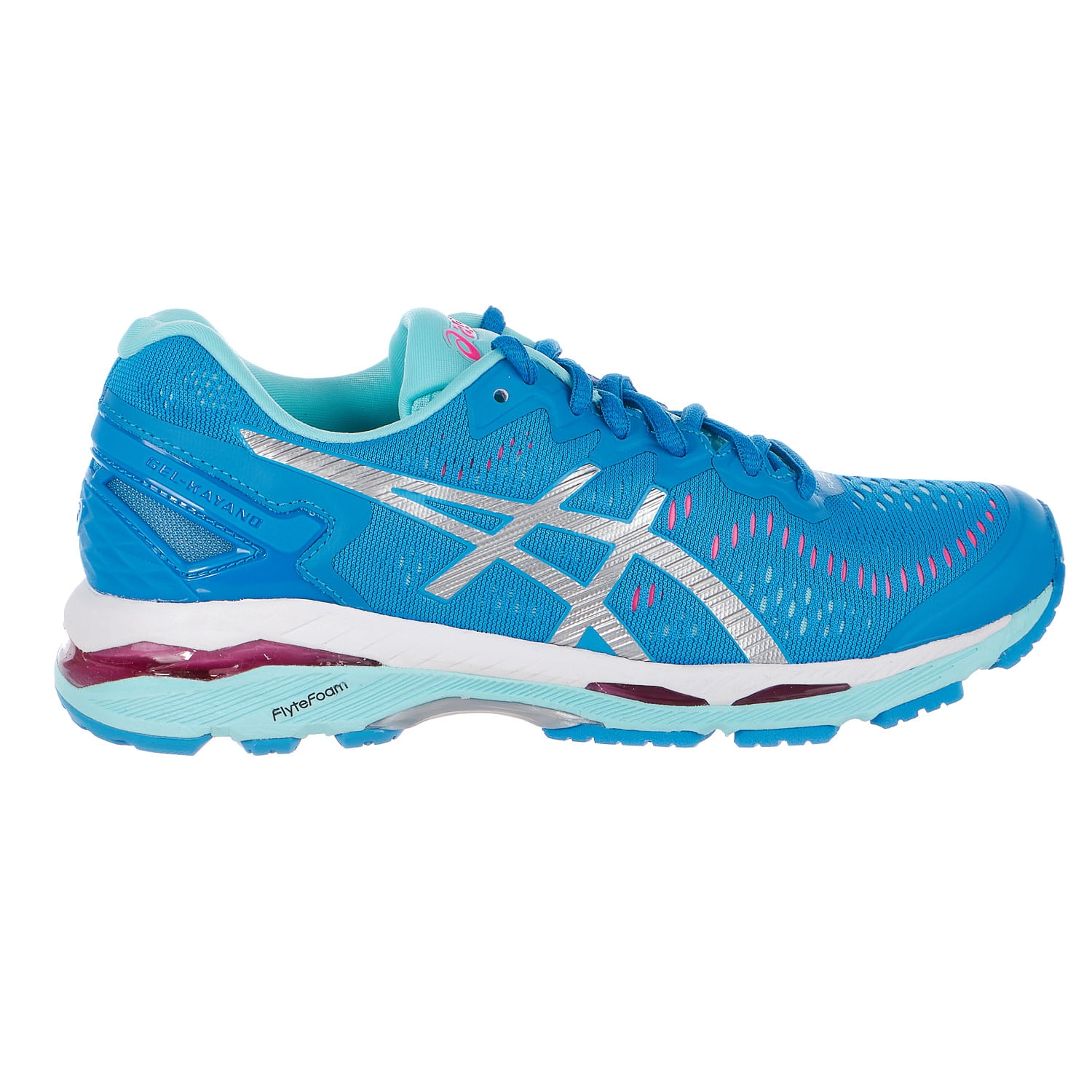 Asics Asics Womens Gel Kayano 23 Running Shoe Pink Blue Coral 8 5 B M Us Walmart Com Walmart Com
