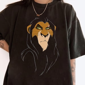 Disney The Lion King Scar Large Face Disneyland Family Matching Shirt, Magic Kingdom Tee, WDW Epcot Theme Park