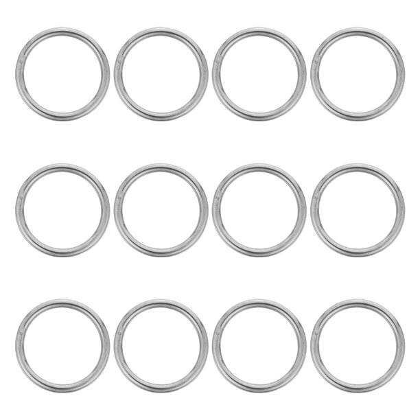 Luxshiny 12Ud Anillos 3Cm De Acero Inoxidable Para Enlaces En De Mascotas Y Uso Exterior