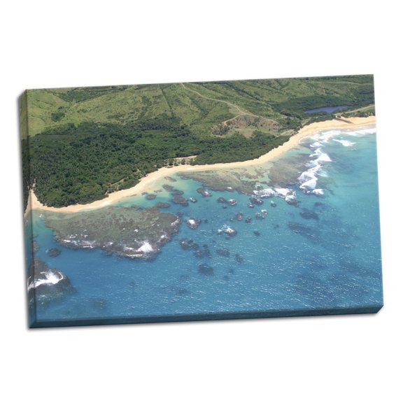 Gango Home Decor Vieques Sea II by Karyn Millet (Ready to Hang); One 36x24in Hand-Stretched Canvas