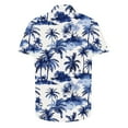 thumbnail image 4 of Mens Shirts On Sale Clearance JXMVOJ Men's Spring Summer Floral Print Short Sleeve Polo Shirt, Casual Button-Down Shirt, Stylish Tropical Shirt for Beach, Vacation & Everyday Wear, 4 of 5