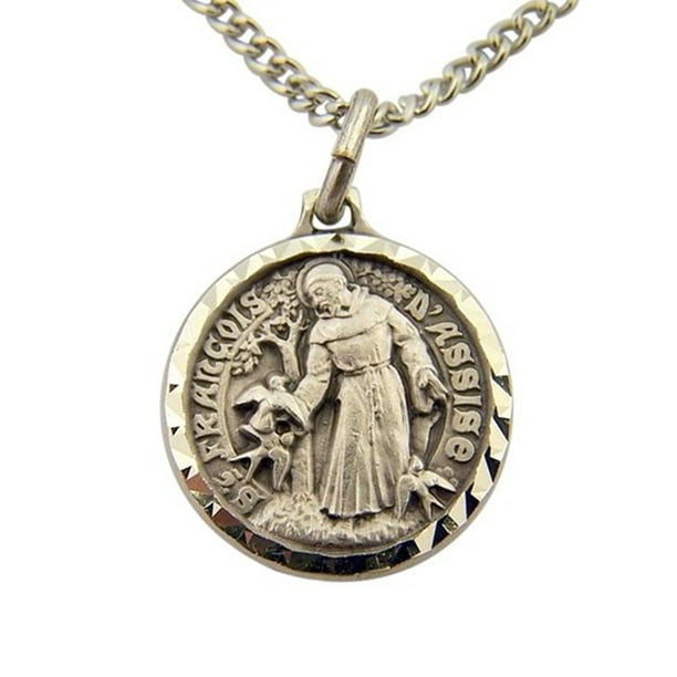 Religious Jewelry French Nickel Silver Catholic Patron Saint Francis