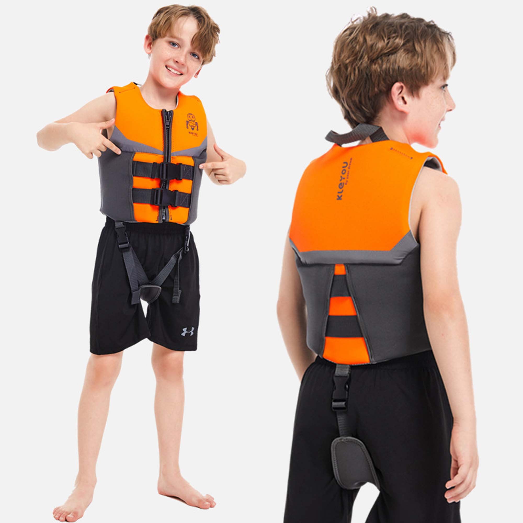 Kids Swim Vest Life Jacket Flotation Swimming Aid with Adjustable Safety Strap Children Life Vest