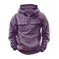 thumbnail image 5 of Sweatshirts Pullovers Kids Boys Hoodies Quarter Zip Pullover Long Sleeve Oversized Sweatshirts with Pockets Fall Winter Warm Cargo Tops, 5 of 6