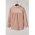 thumbnail image 2 of ABPHQTO Chaqueta holgada abotonada de patchwork de sherpa de ante rosa de mujer, 2 of 5