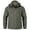 Army Green, variant on Men's Work Jacket Water Resistant Softshell Fleece Lined Drawstring Hooded Outdoor Hiking Windbreaker Zippered Pockets