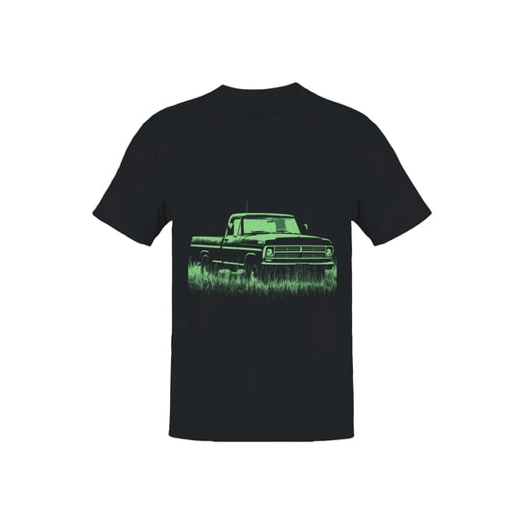 Vintage Truck Grassland Silhouette Men's T-shirt