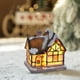 thumbnail image 2 of Mini pueblo navideño, casa con escena navideña, pueblo y figuritas con LED, Mini manualidades navideñas de resina, casa de nieve DIY, 2 of 5