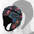 thumbnail image 3 of kurtrusly EVA Goalkeeper Rugby Soccer Football Helmet Rugby Soccer Goalkeeper Hat Head Protector Guard Colorful, 3 of 9